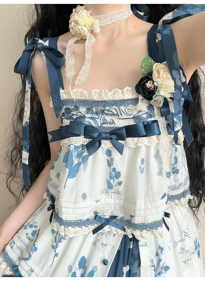 Mulberry Poem - Country Lolita Printed Dress with Cardigan Set - Image 37