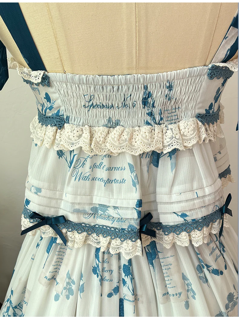 Mulberry Poem - Country Lolita Printed Dress with Cardigan Set - Image 38