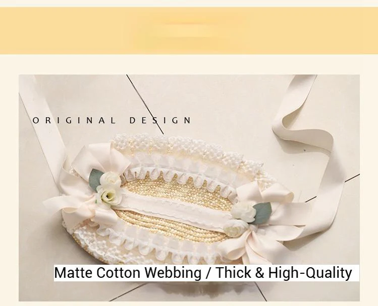 The Accessories' Story - Country Lolita Straw BNT, Ruffled Lace, Artificial Flower - Image 15