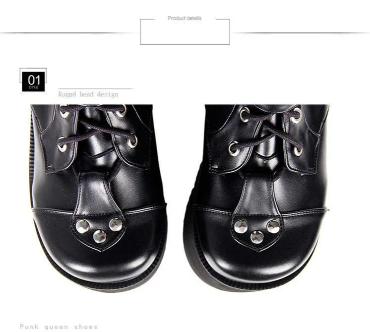 Angelic imprint - Customized Gothic Lolita Shoes Punk Boots 20CM Platform - Image 8