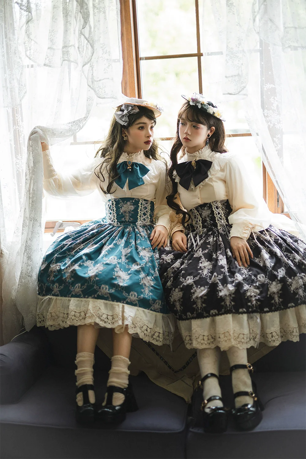 Customized Vintage Lolita Skirt Elegant Pullover Fishbone SK - Image 10