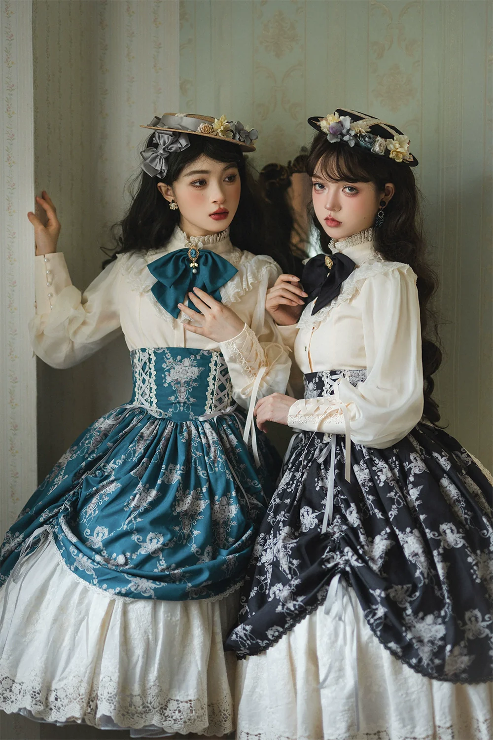 Customized Vintage Lolita Skirt Elegant Pullover Fishbone SK - Image 12