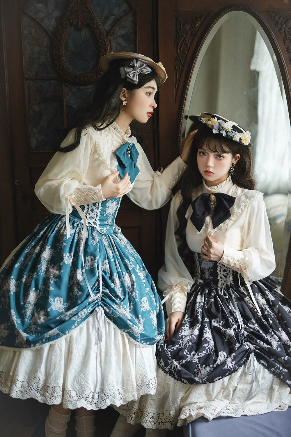 Customized Vintage Lolita Skirt Elegant Pullover Fishbone SK - Image 13