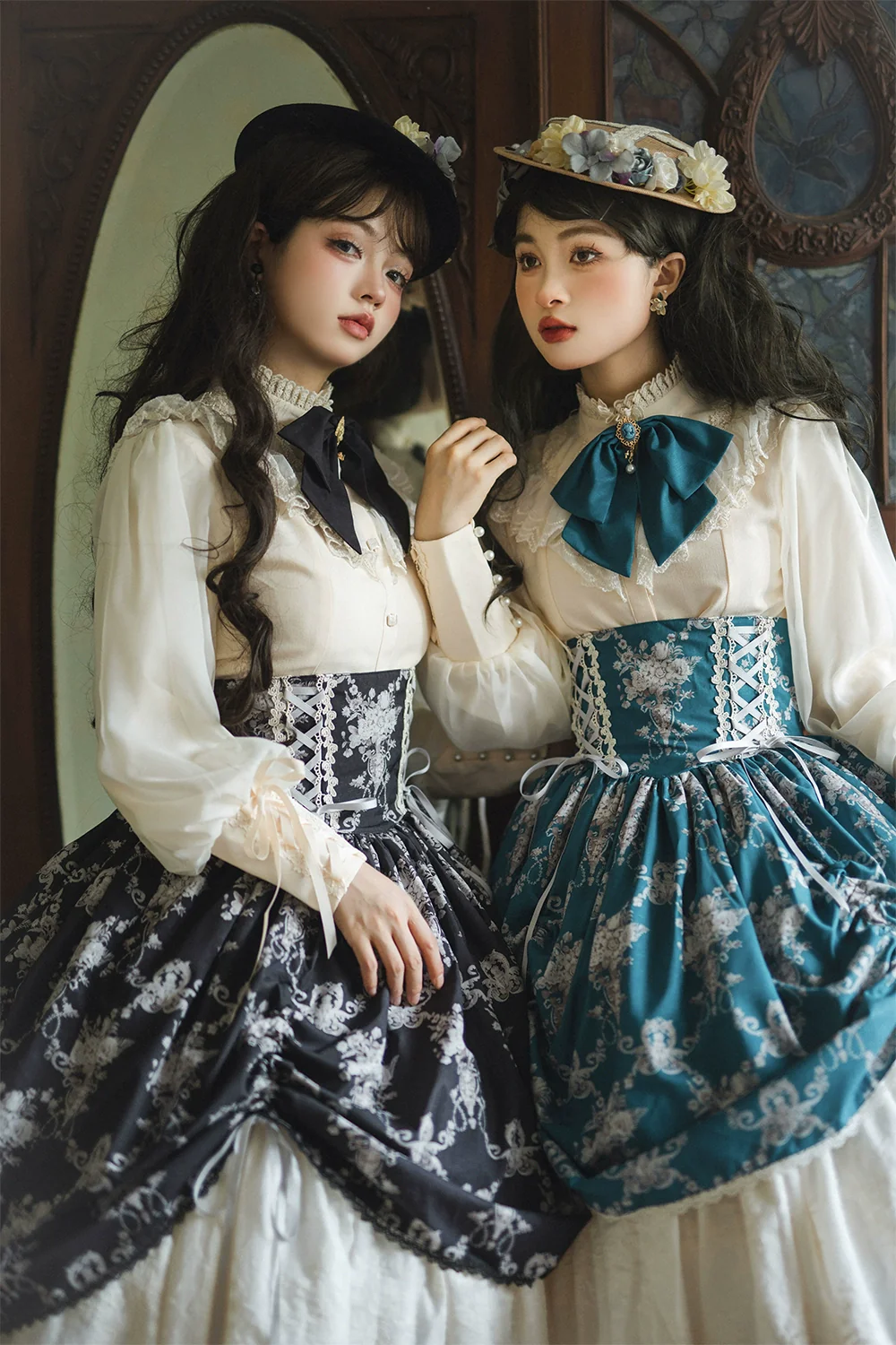 Customized Vintage Lolita Skirt Elegant Pullover Fishbone SK - Image 15