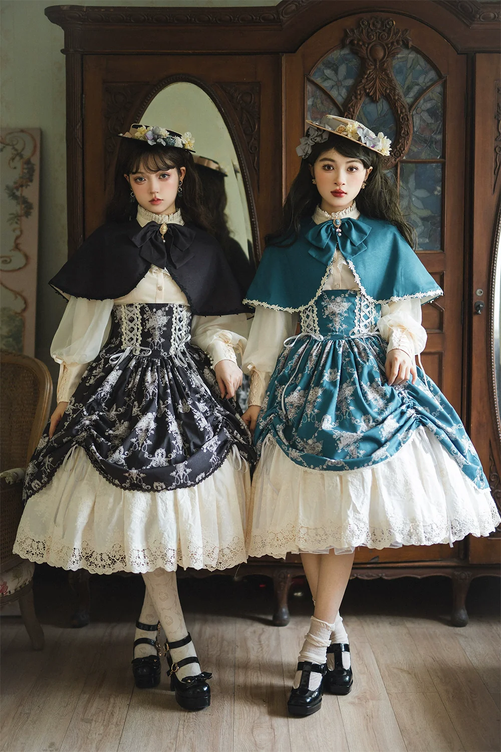 Customized Vintage Lolita Skirt Elegant Pullover Fishbone SK - Image 16