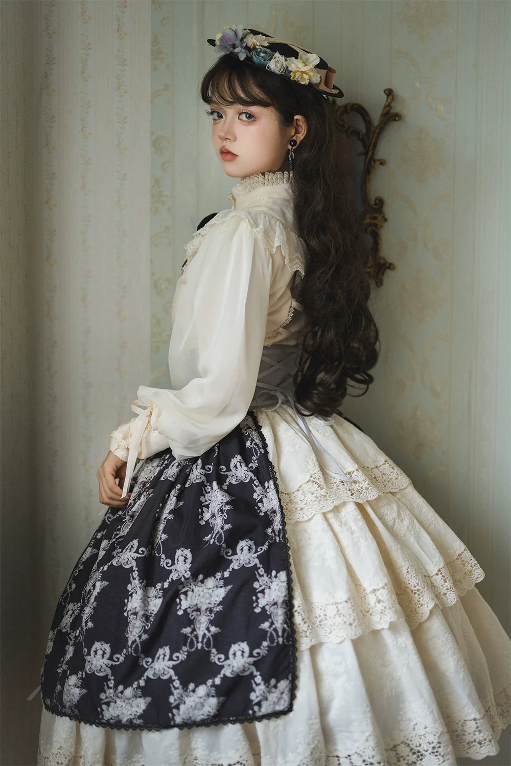 Customized Vintage Lolita Skirt Elegant Pullover Fishbone SK - Image 19