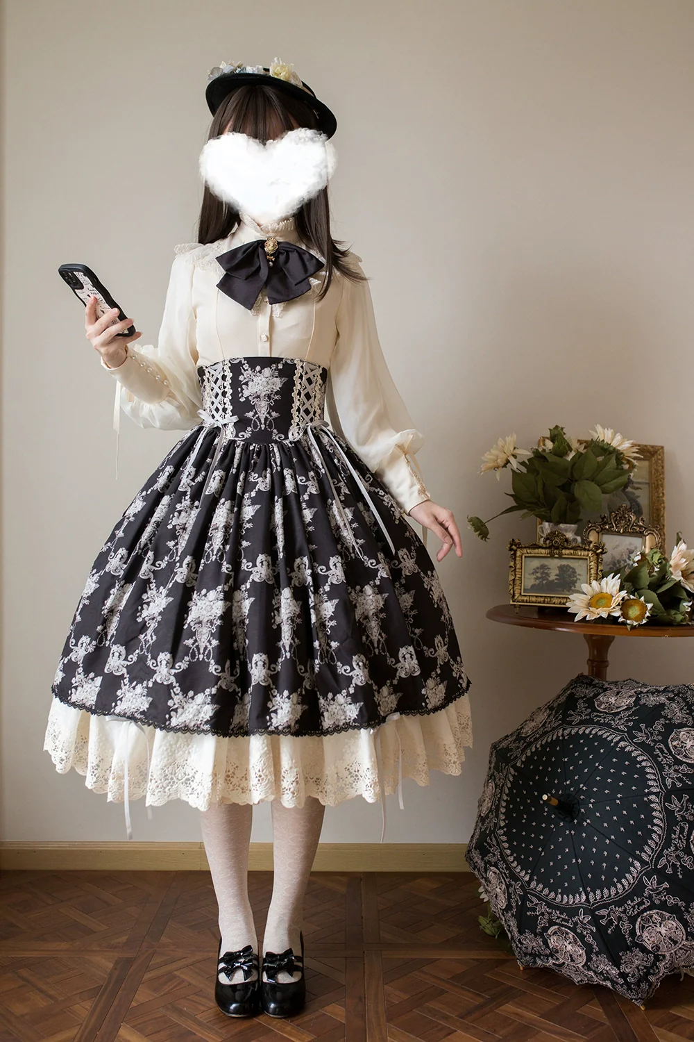 Customized Vintage Lolita Skirt Elegant Pullover Fishbone SK - Image 22
