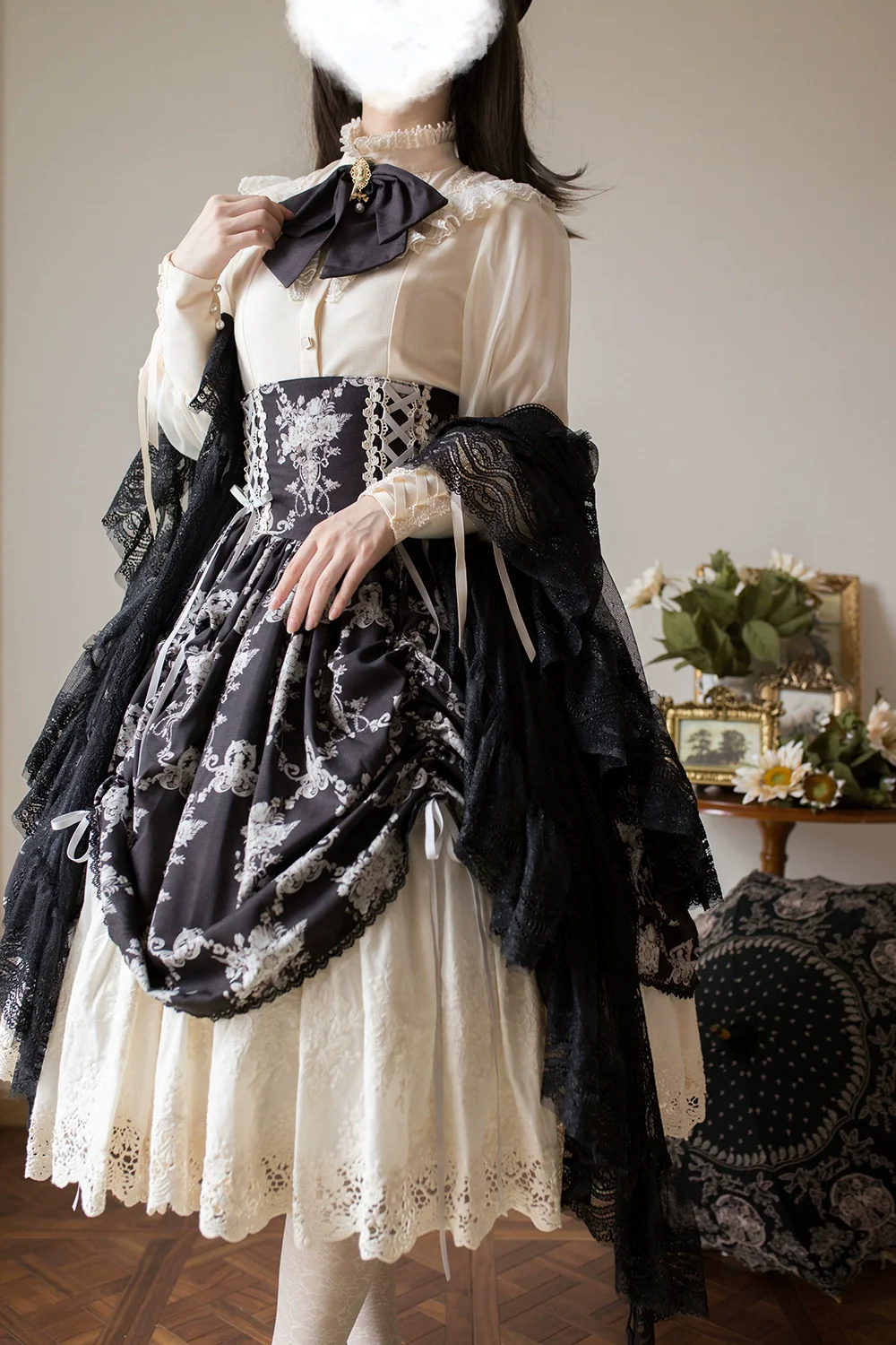 Customized Vintage Lolita Skirt Elegant Pullover Fishbone SK - Image 25