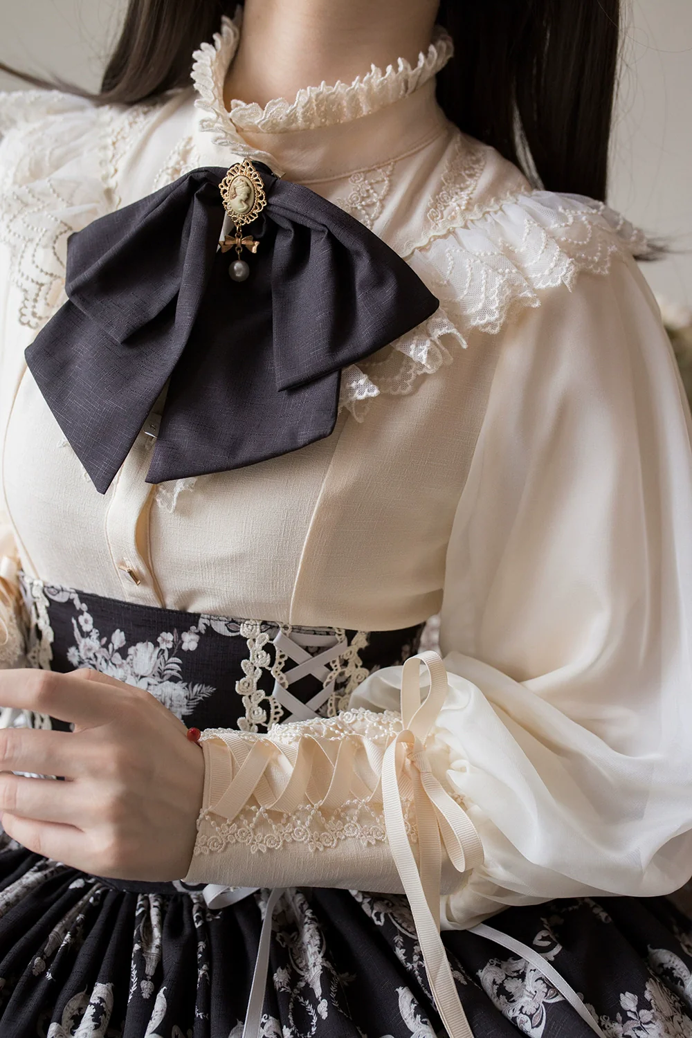 Customized Vintage Lolita Skirt Elegant Pullover Fishbone SK - Image 28