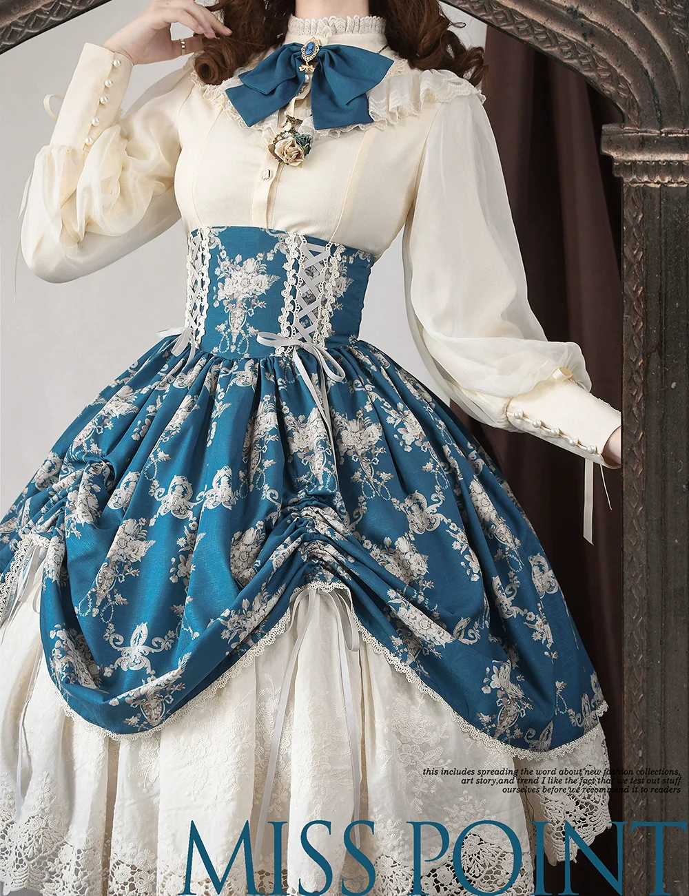 Customized Vintage Lolita Skirt Elegant Pullover Fishbone SK - Image 36