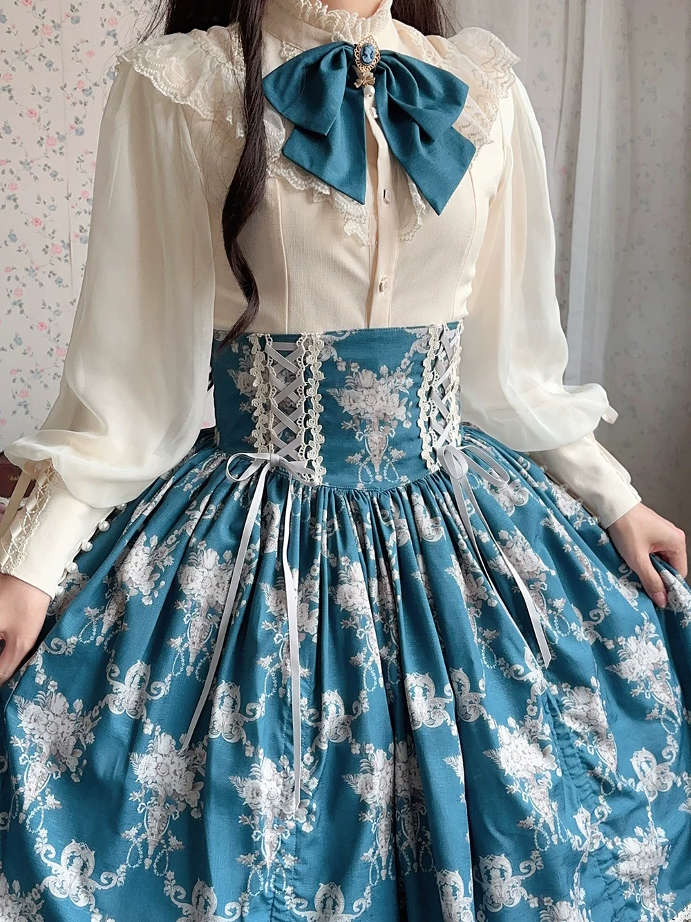Customized Vintage Lolita Skirt Elegant Pullover Fishbone SK - Image 37
