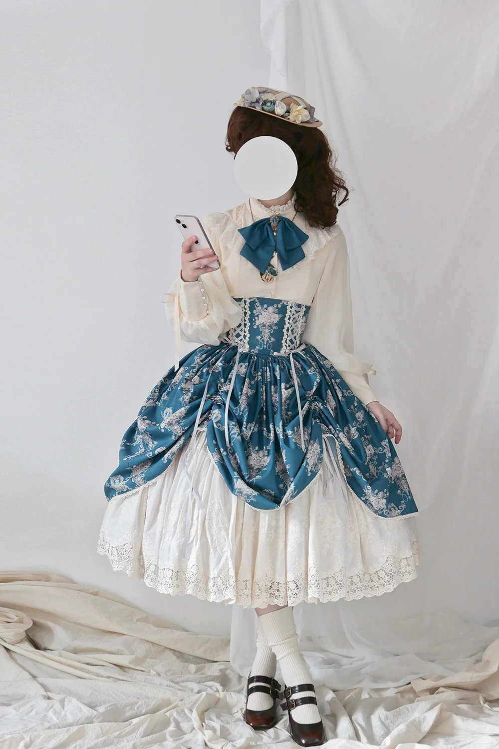 Customized Vintage Lolita Skirt Elegant Pullover Fishbone SK - Image 41