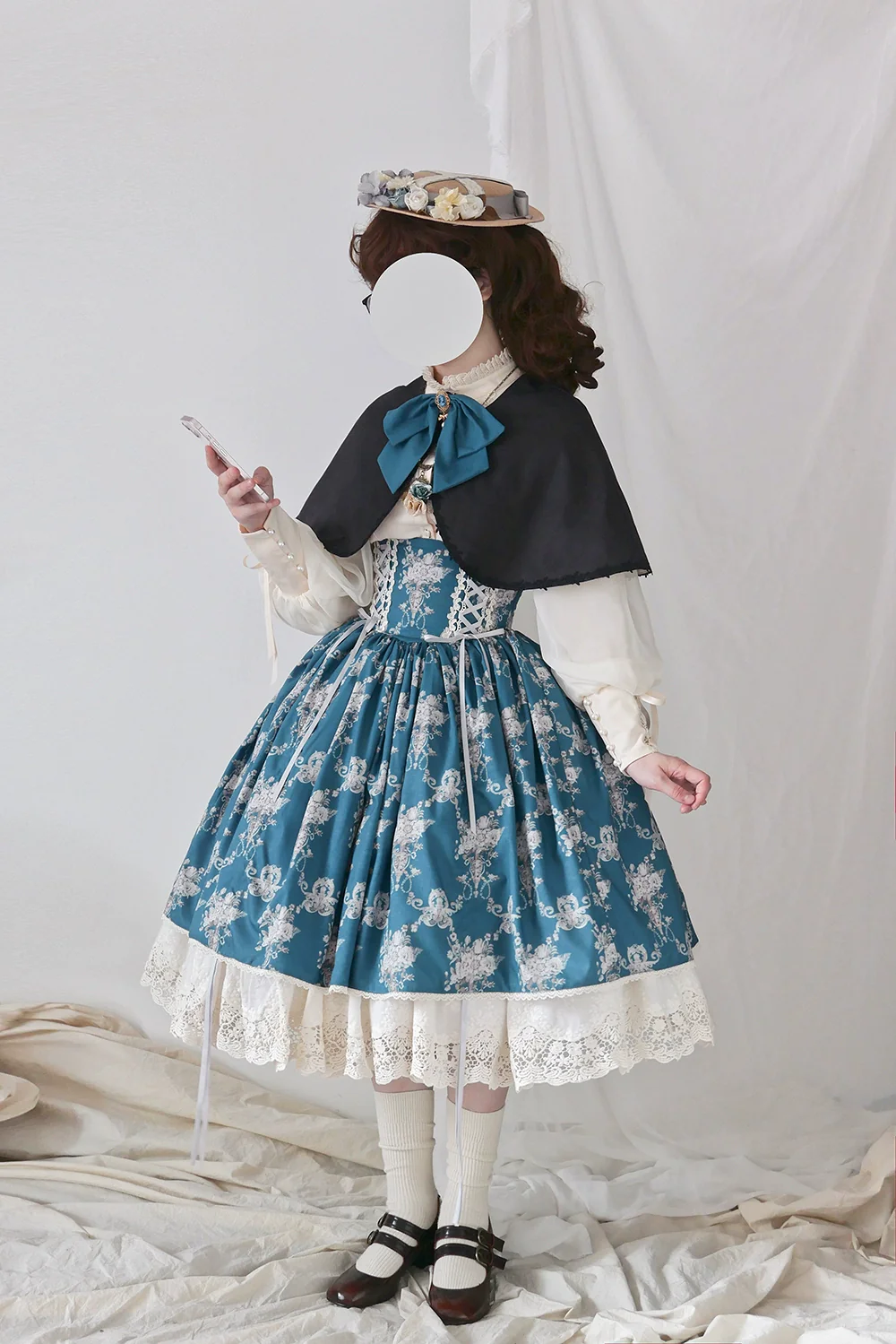 Customized Vintage Lolita Skirt Elegant Pullover Fishbone SK - Image 43