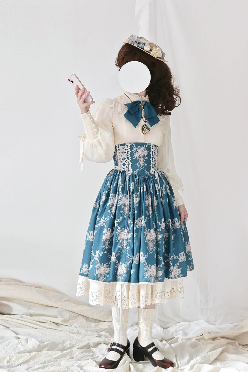 Customized Vintage Lolita Skirt Elegant Pullover Fishbone SK - Image 46