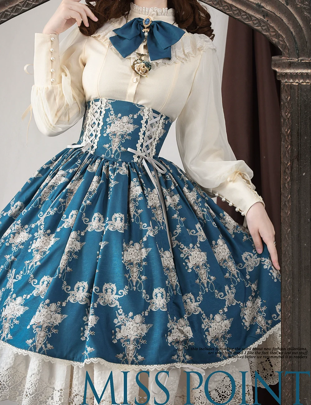 Customized Vintage Lolita Skirt Elegant Pullover Fishbone SK - Image 50