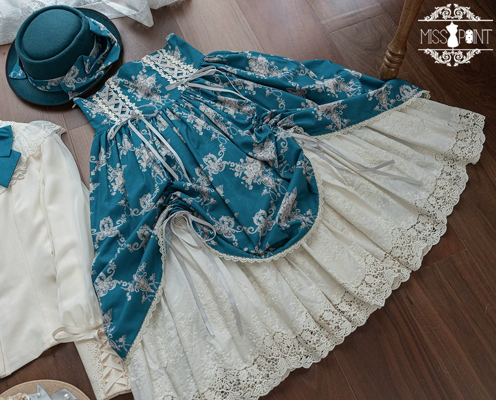 Customized Vintage Lolita Skirt Elegant Pullover Fishbone SK - Image 53