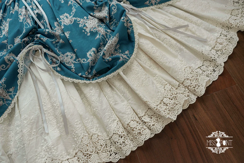Customized Vintage Lolita Skirt Elegant Pullover Fishbone SK - Image 55