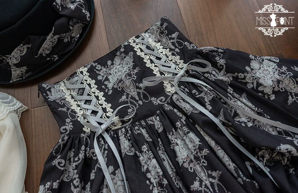 Customized Vintage Lolita Skirt Elegant Pullover Fishbone SK - Image 57