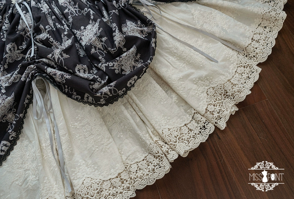 Customized Vintage Lolita Skirt Elegant Pullover Fishbone SK - Image 58