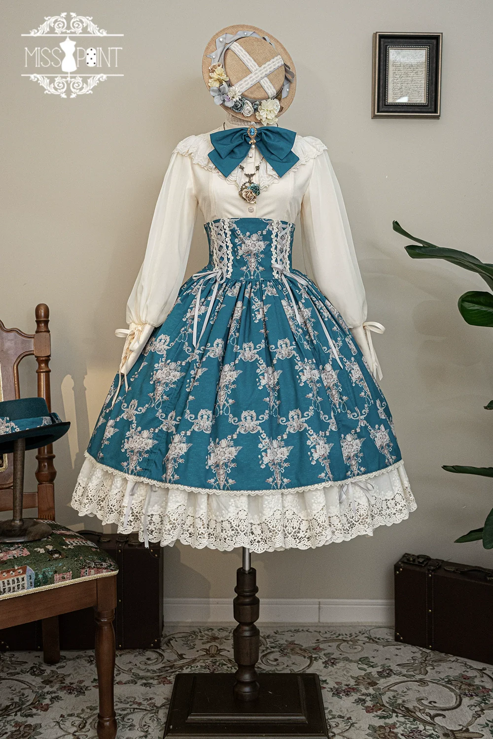 Customized Vintage Lolita Skirt Elegant Pullover Fishbone SK - Image 59