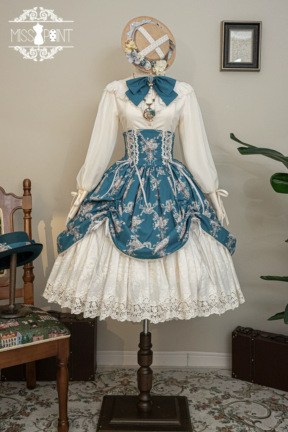 Customized Vintage Lolita Skirt Elegant Pullover Fishbone SK - Image 60