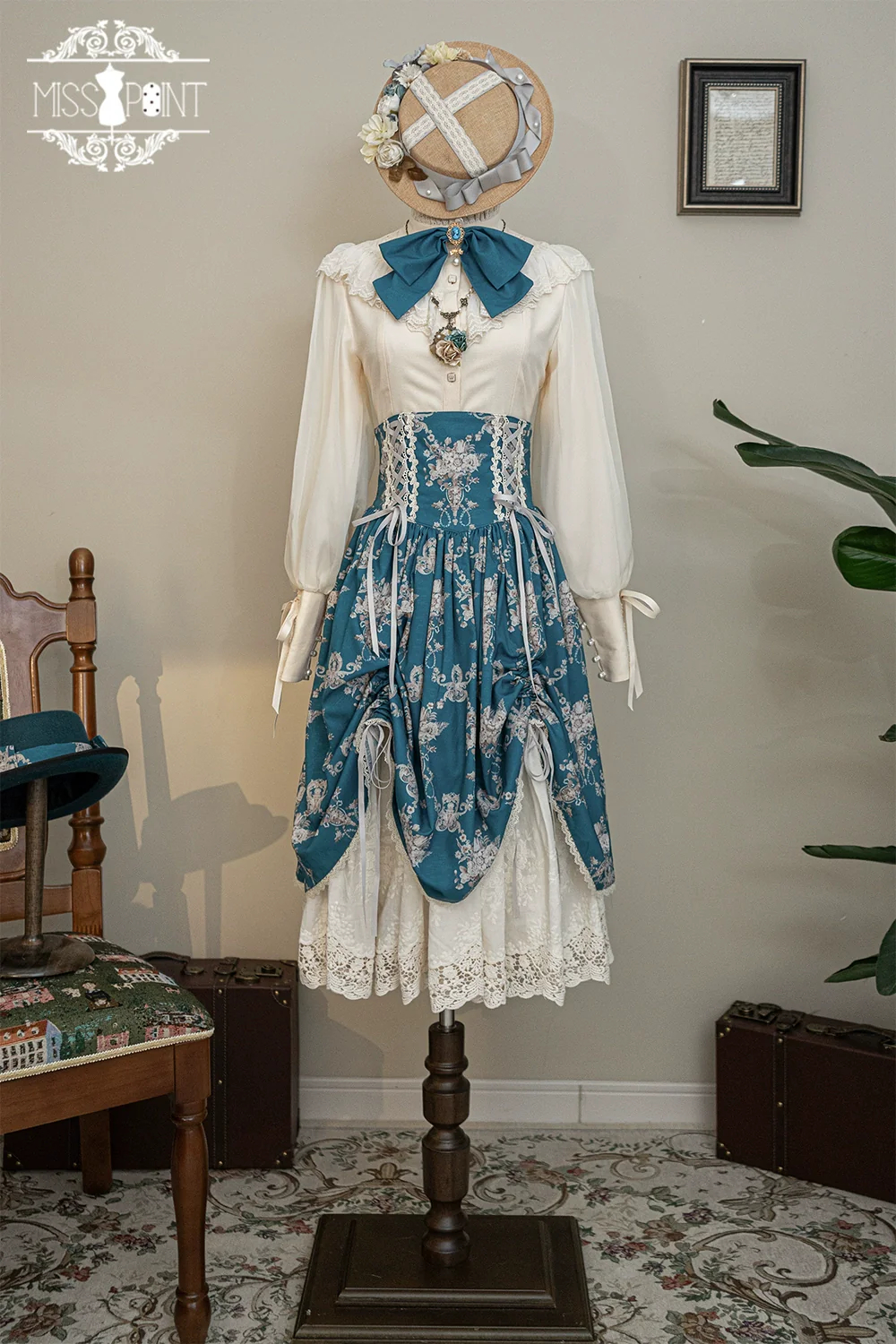 Customized Vintage Lolita Skirt Elegant Pullover Fishbone SK - Image 65