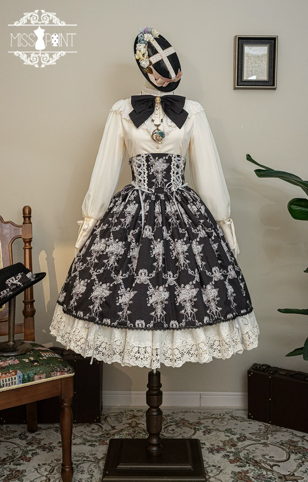 Customized Vintage Lolita Skirt Elegant Pullover Fishbone SK - Image 66
