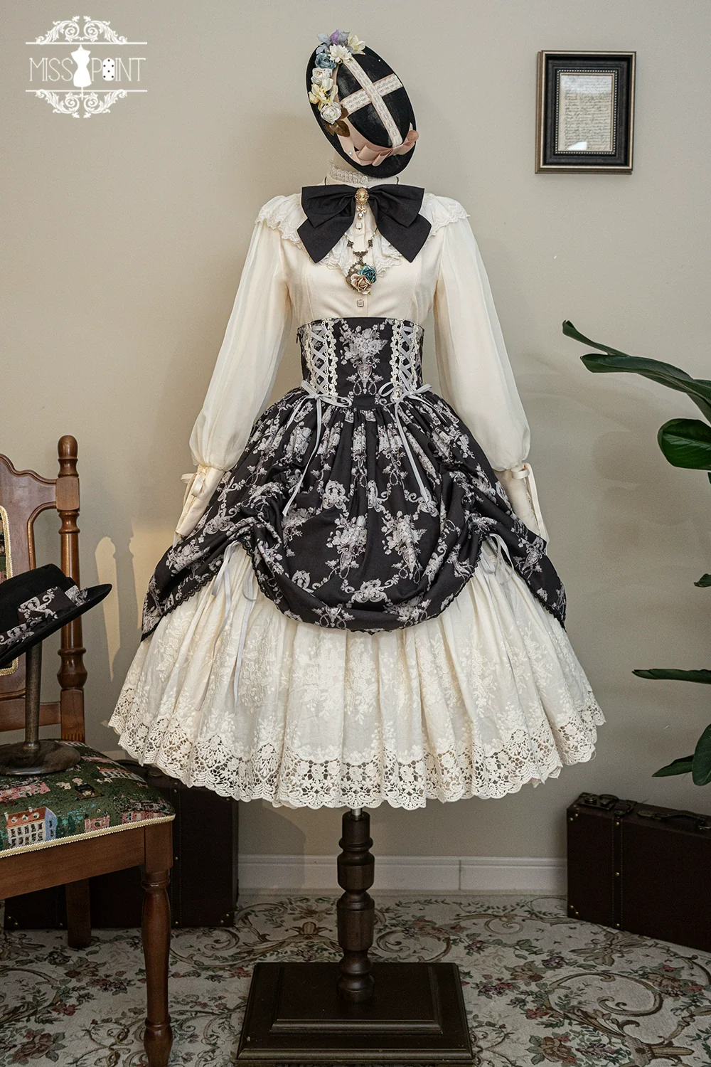 Customized Vintage Lolita Skirt Elegant Pullover Fishbone SK - Image 67