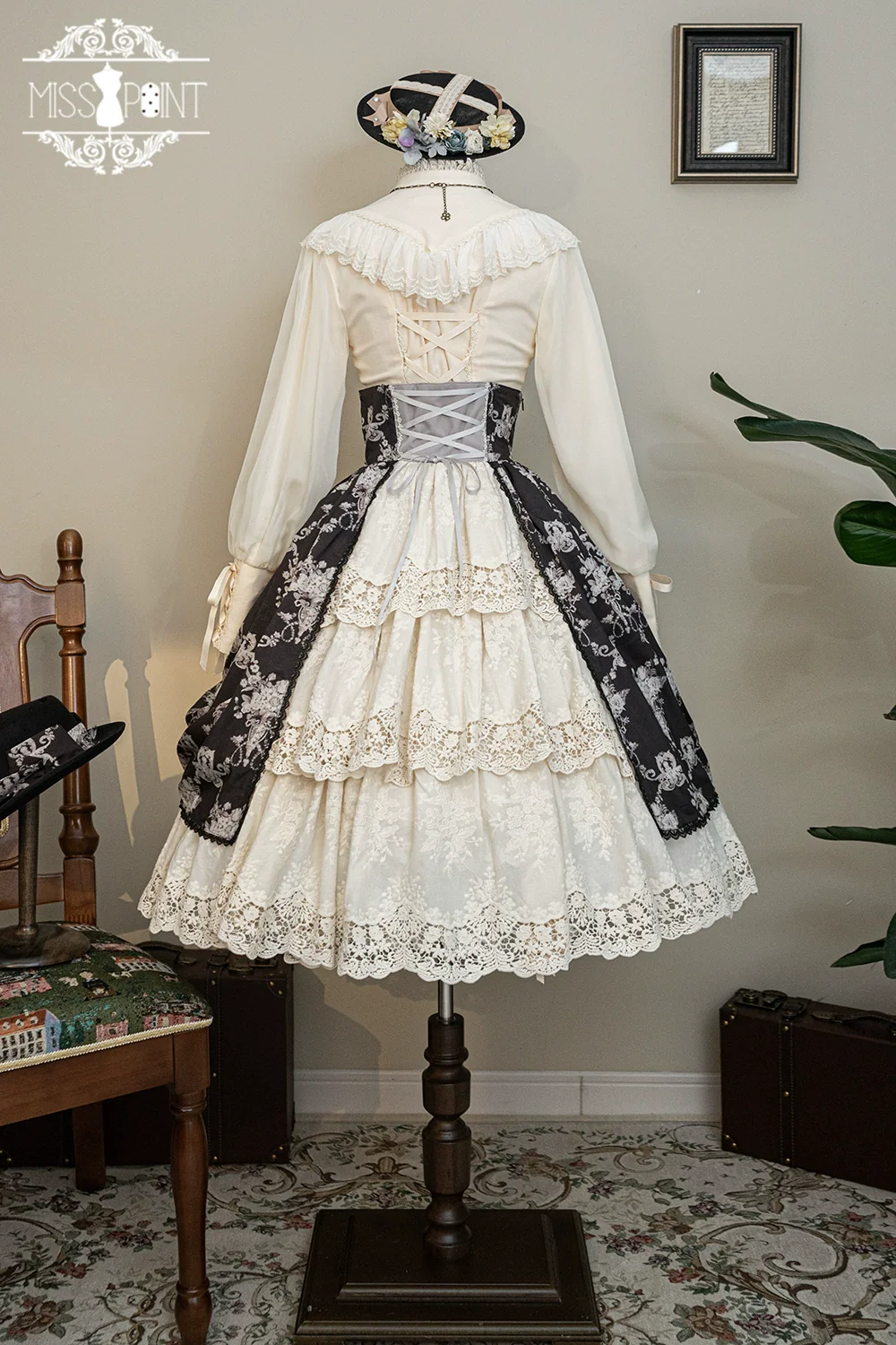Customized Vintage Lolita Skirt Elegant Pullover Fishbone SK - Image 69