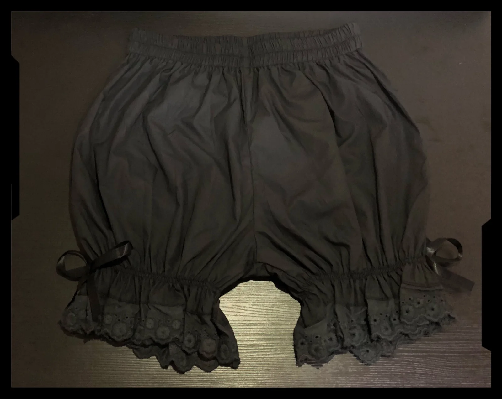 Daily Cotton Lolita Bloomers, Black and White - Image 4