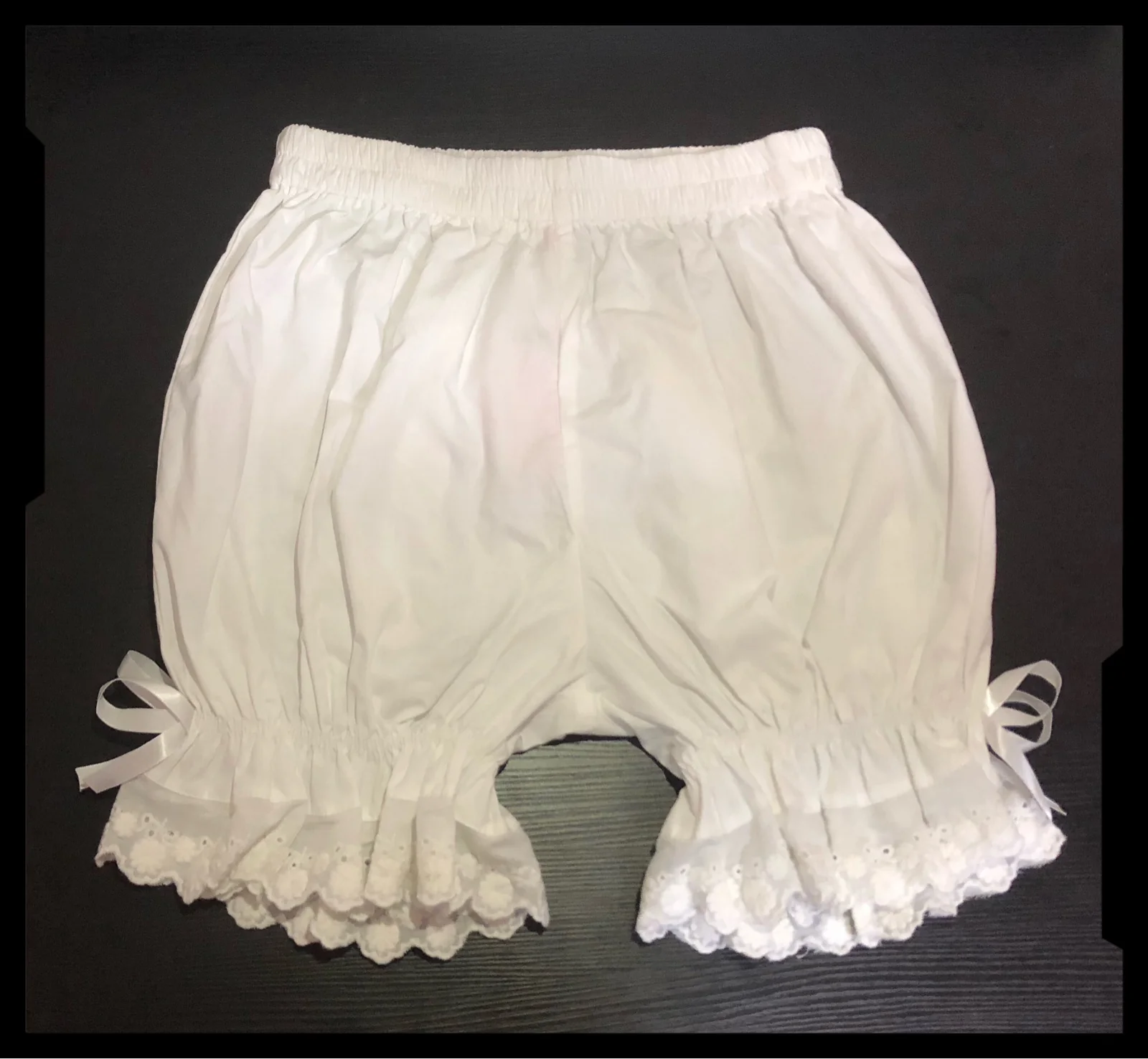 Daily Cotton Lolita Bloomers, Black and White - Image 5