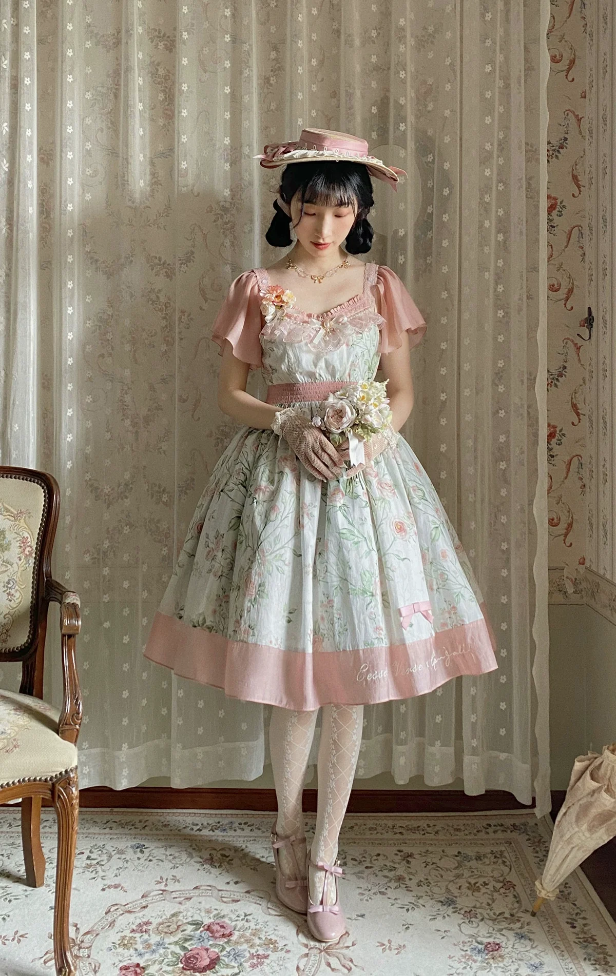 The Rose Dowry - Daily Cotton Lolita OP Dress V-neck Dress - Image 11