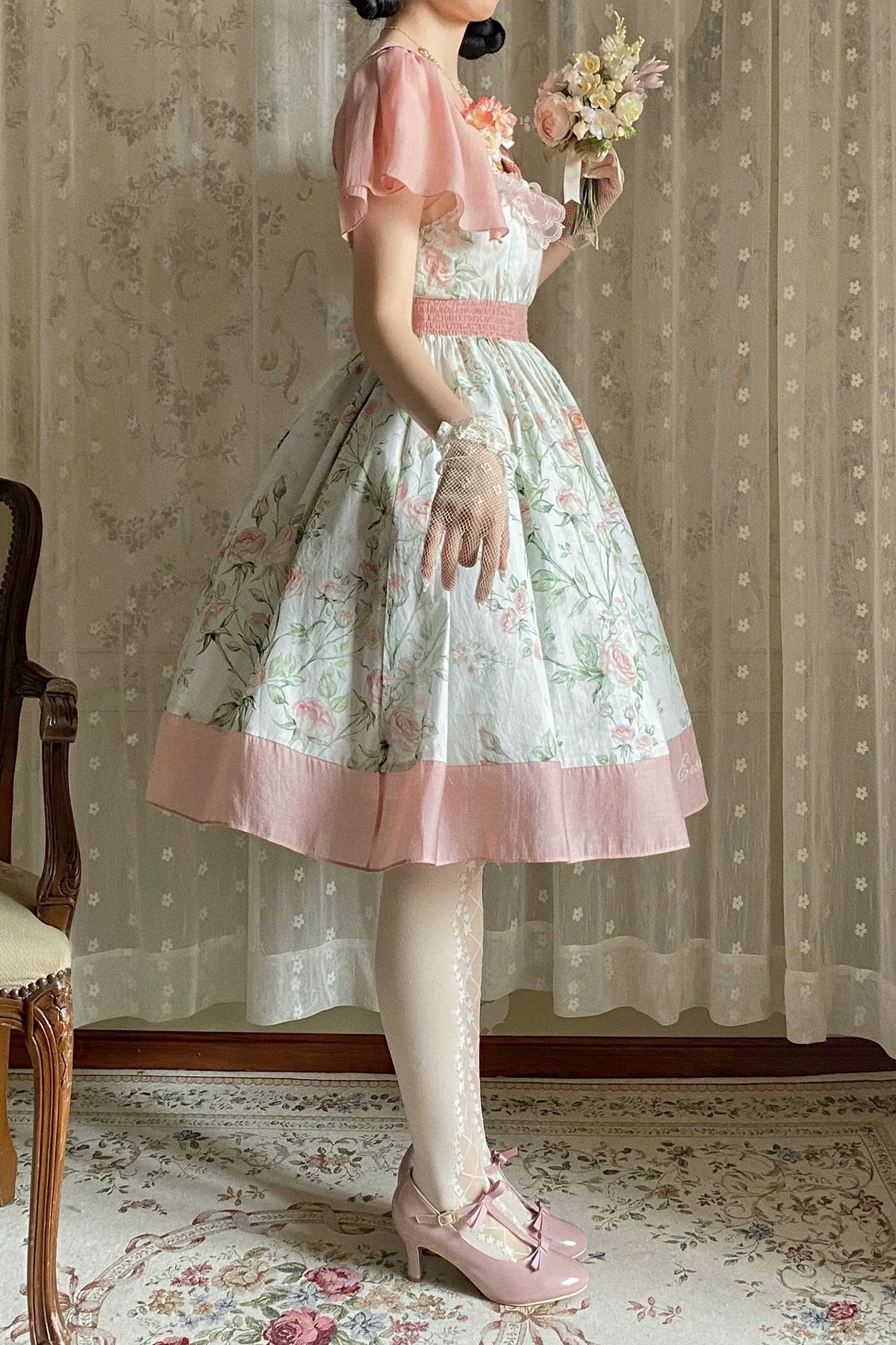 The Rose Dowry - Daily Cotton Lolita OP Dress V-neck Dress - Image 15