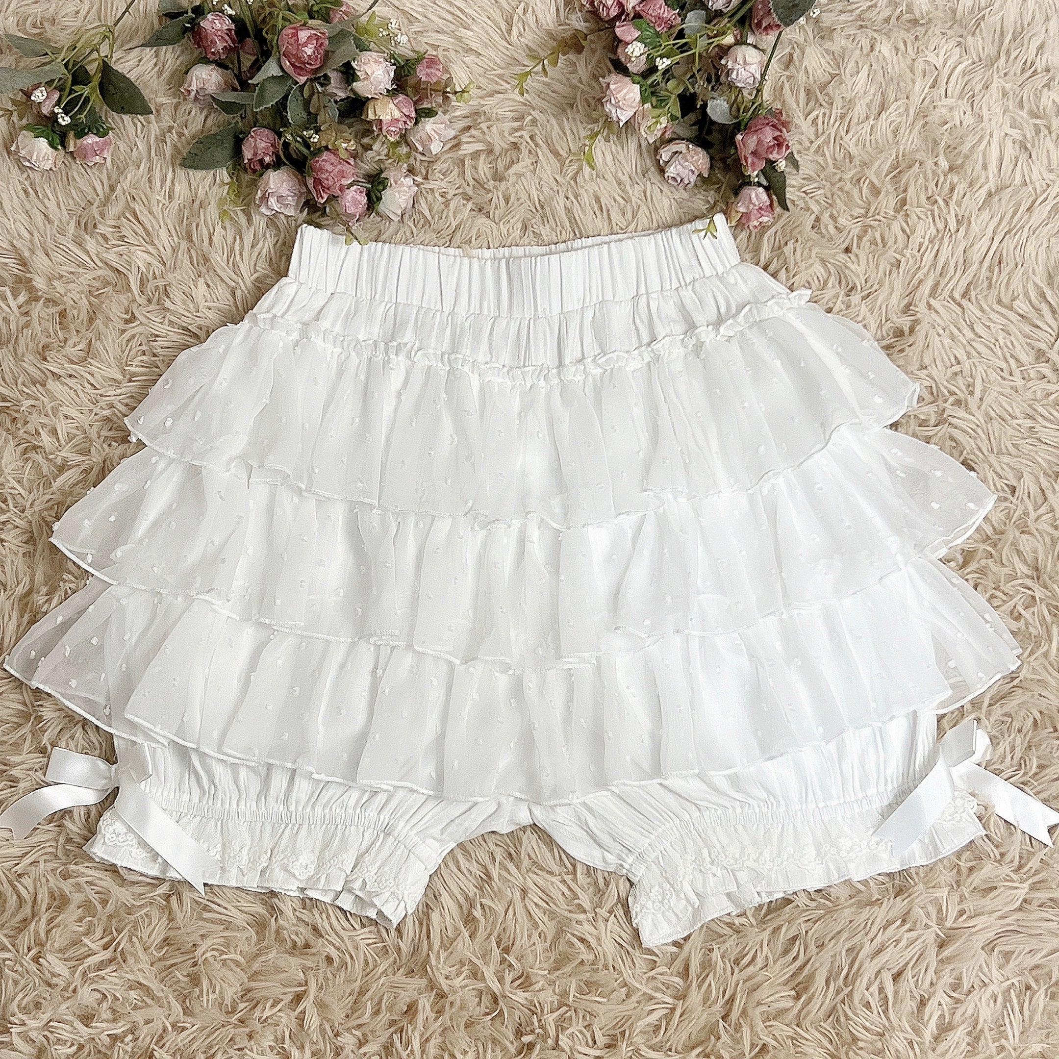 Daily Lolita Bloomers, Lace Cake Shorts for Summer Wear - Image 4