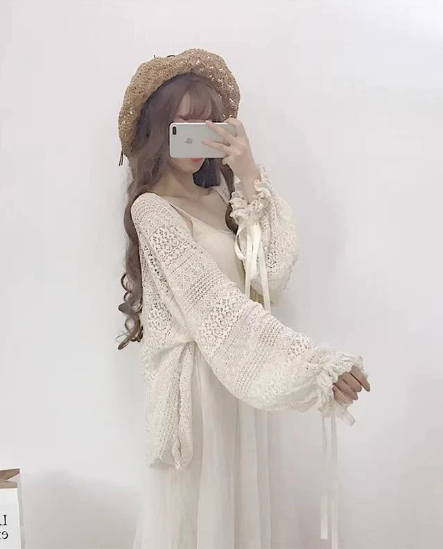 Daily Lolita Light Cardigan Oversized Outwear - Image 4