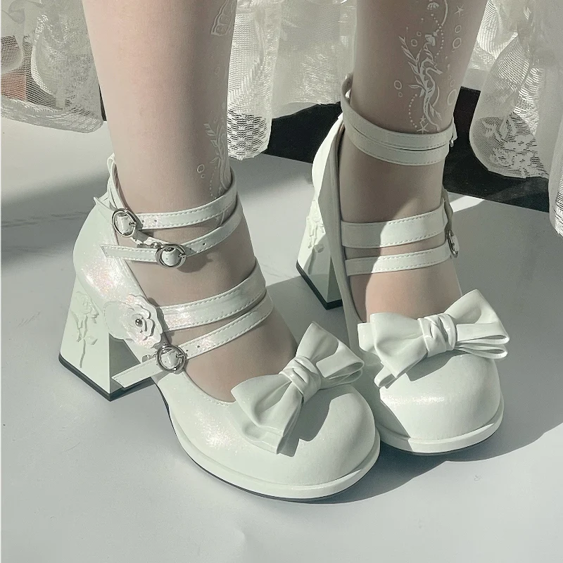 Dreamland - Whispers of the Rose - Daily Lolita Platform Heels Shoes with Relief Rose - Image 12