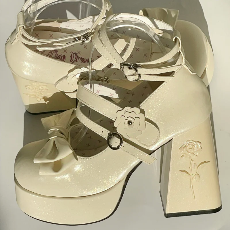Dreamland - Whispers of the Rose - Daily Lolita Platform Heels Shoes with Relief Rose - Image 18