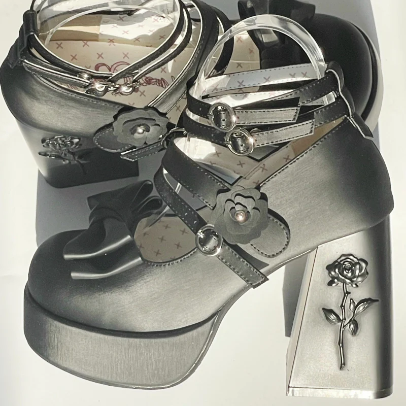 Dreamland - Whispers of the Rose - Daily Lolita Platform Heels Shoes with Relief Rose - Image 20