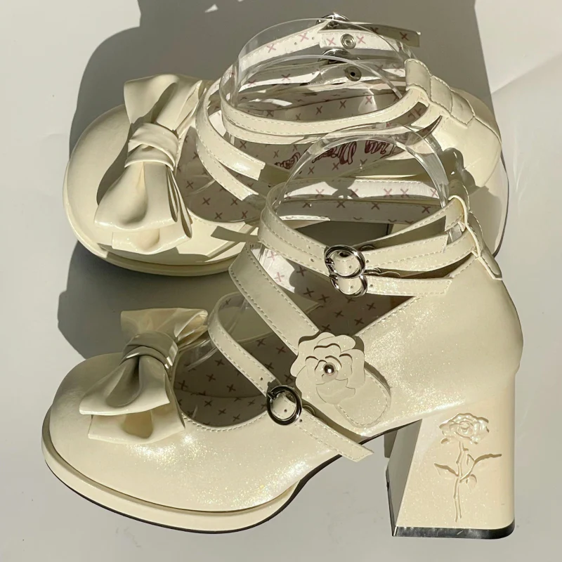 Dreamland - Whispers of the Rose - Daily Lolita Platform Heels Shoes with Relief Rose - Image 24