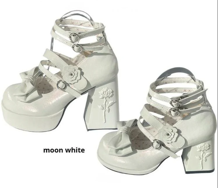 Dreamland - Whispers of the Rose - Daily Lolita Platform Heels Shoes with Relief Rose - Image 29