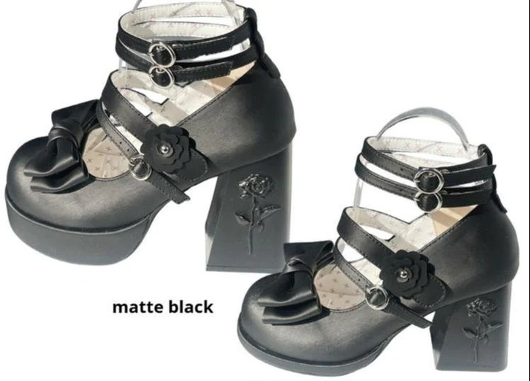 Dreamland - Whispers of the Rose - Daily Lolita Platform Heels Shoes with Relief Rose - Image 32