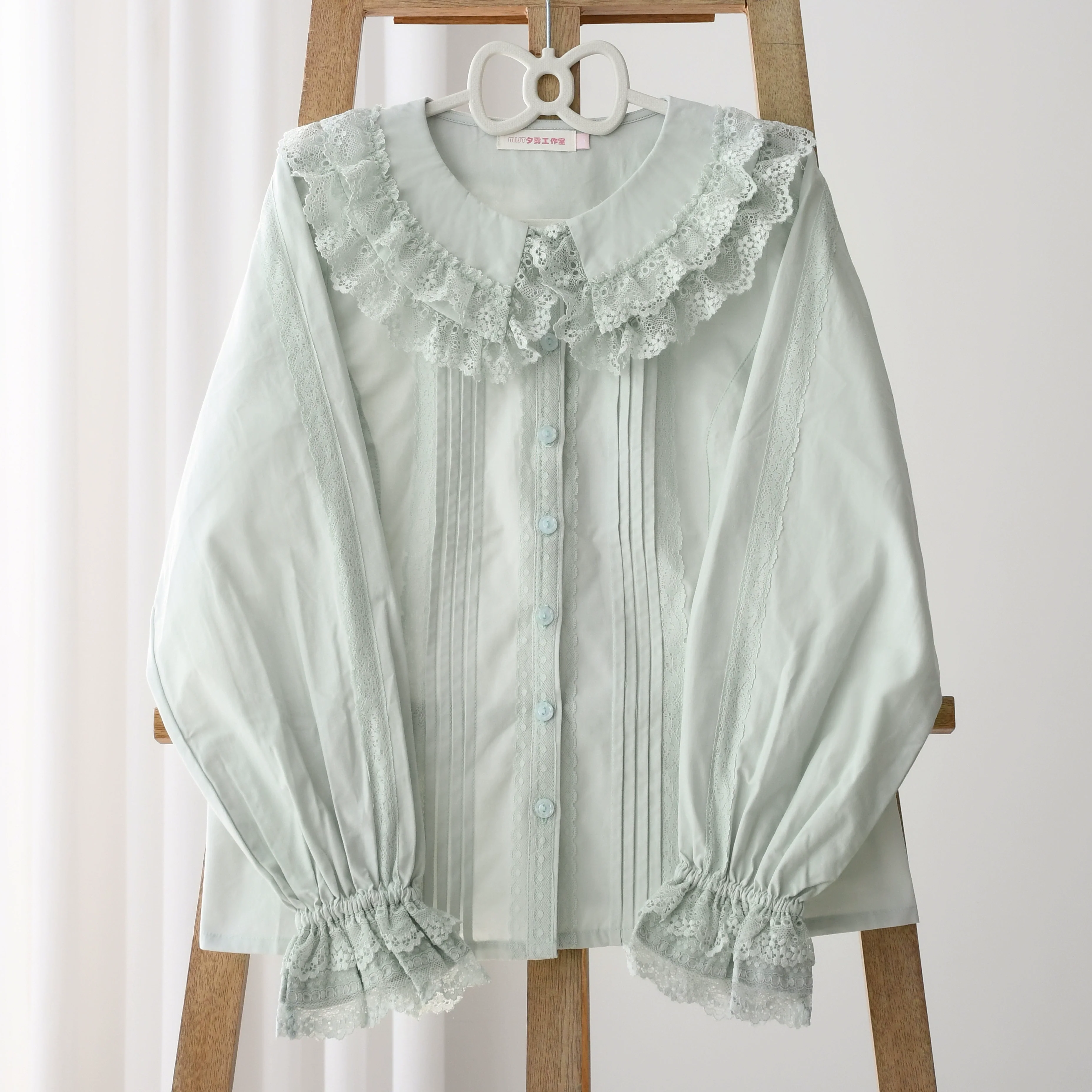 Hyde Garden - Daily Lolita Shirt Cotton Blouse Long Sleeves - Image 13