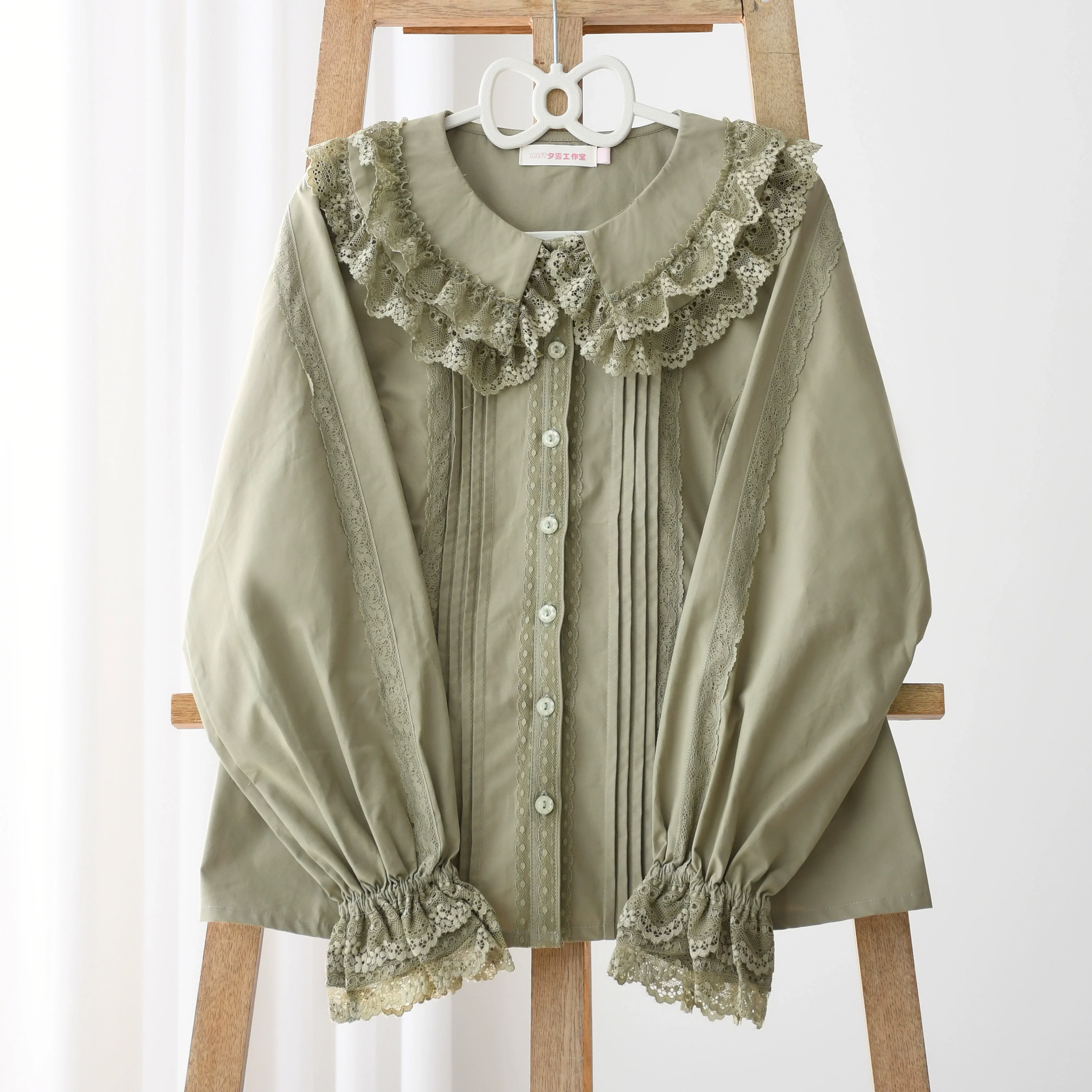 Hyde Garden - Daily Lolita Shirt Cotton Blouse Long Sleeves - Image 8