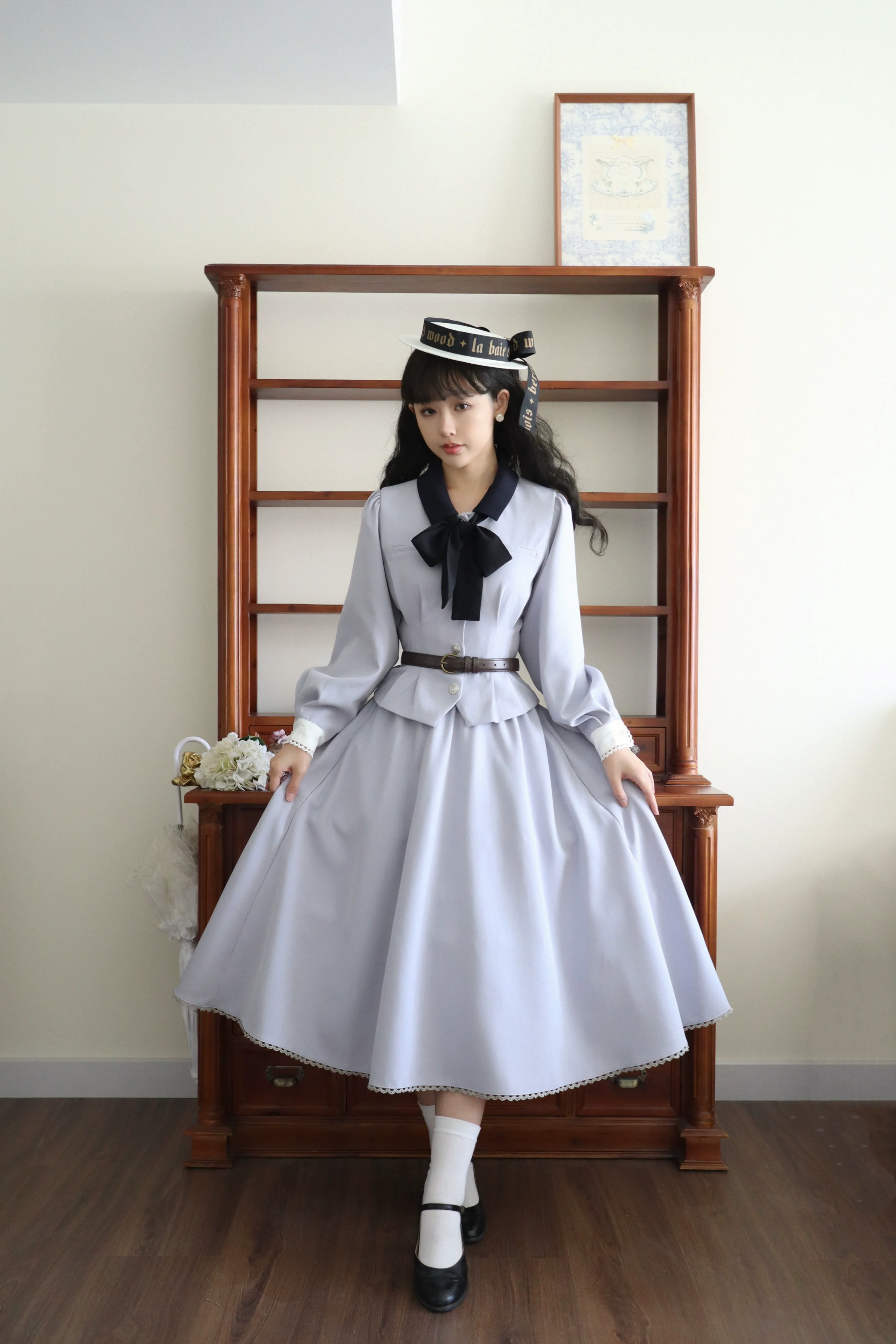 Daily Lolita Skirt Set Long sleeve Coat Dress Set