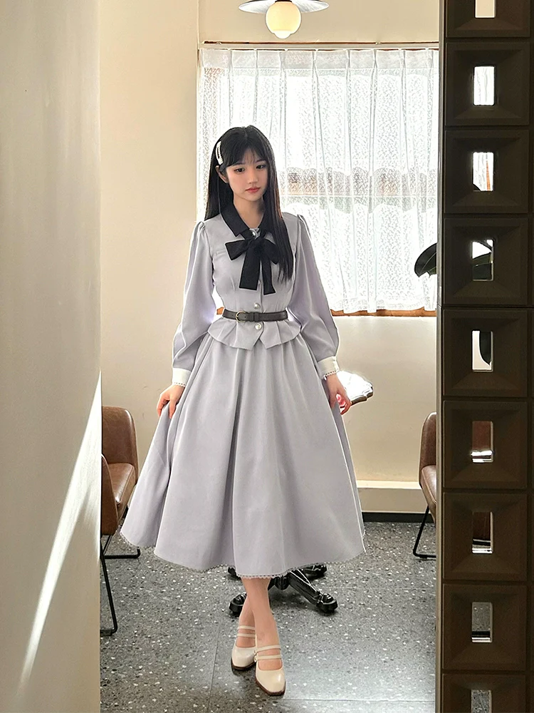 Daily Lolita Skirt Set Long sleeve Coat Dress Set - Image 2