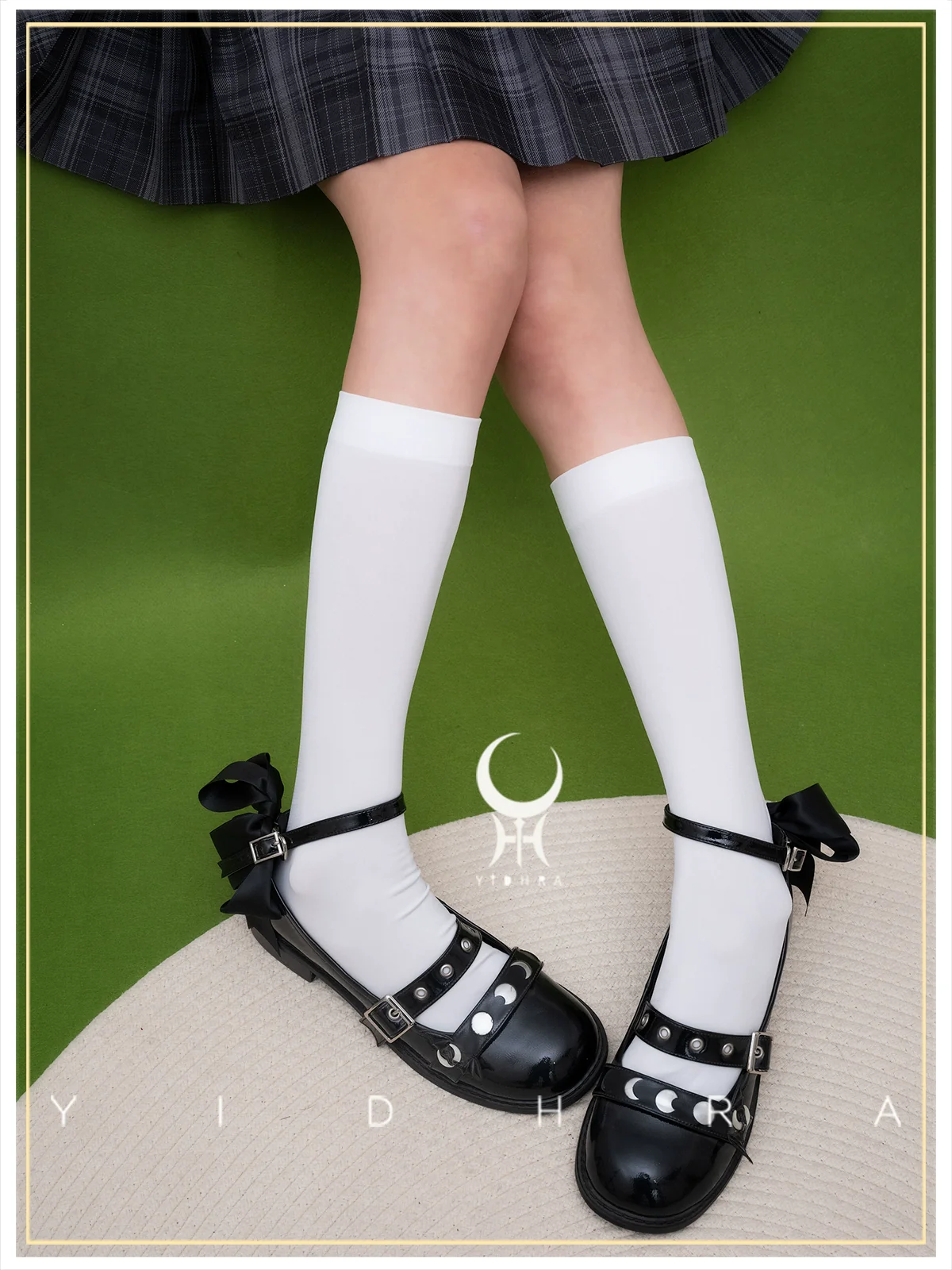 Yidhra - Daily Lolita Socks Mid-tube Solid Color 120D Velvet JK Socks - Image 4