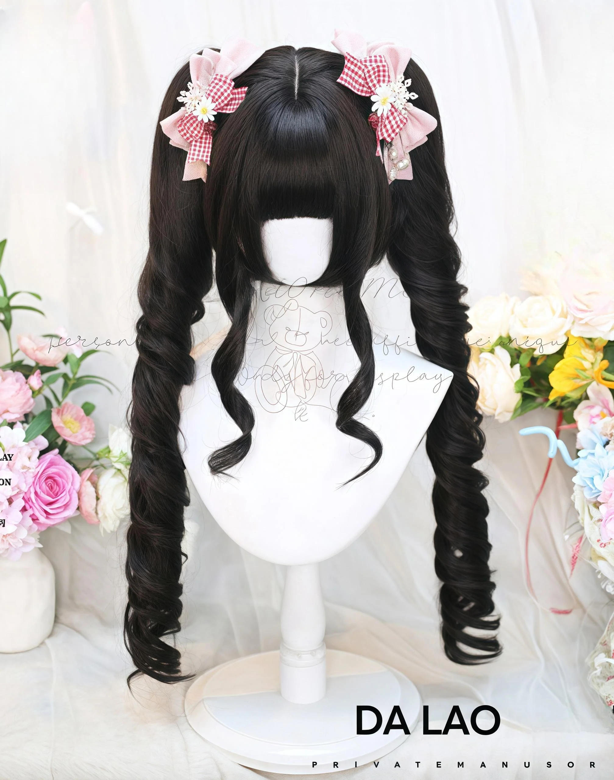 Dalao Home - Daily Lolita Wig with Roman Roll Twins Tails Multi Color - Image 4