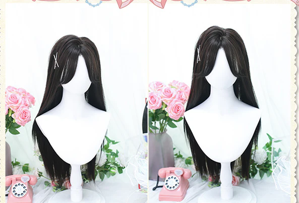 Dalao Home - Ballet - Sweet Long Straight Black Brown Wig - Image 7