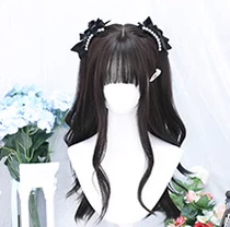 Dalao Home - Daily Long Curly Wavy Black Tea Lolita Wig - Image 8