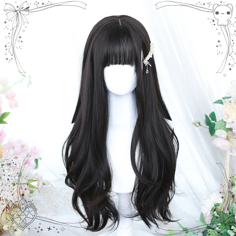 Dalao Home - Lolita Long Curly Natural Cold Brown Wig - Image 2